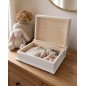Wooden World White Wooden Book Box Pine Bible Keepsake Gift Case