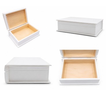 White Pine Wooden Book Box Bible Gift Case
