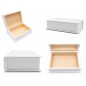 Wooden World White Wooden Book Box Pine Bible Keepsake Gift Case