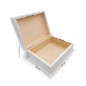 Wooden World White Wooden Book Box Pine Bible Keepsake Gift Case