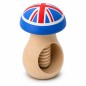 Beech Wood Mushroom Nutcracker with UK Flag 3D-Printed Head Beech Wood Mushroom Nutcracker with UK Flag 3D-Printed Head