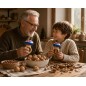 Beech Wood Mushroom Nutcracker with UK Flag 3D-Printed Head Beech Wood Mushroom Nutcracker with UK Flag 3D-Printed Head