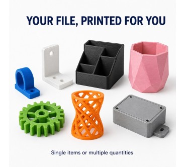 Custom 3D Printing Service from Your Own File