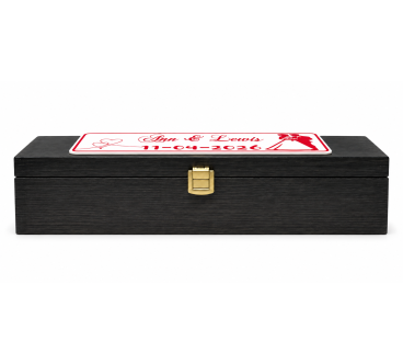 Personalised Wedding Wine Box with 3D Plaque | Wooden World