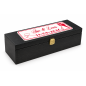 Personalised Wedding Wine Box with 3D Plaque - Black Lacquered Beech Wood - Wooden World Personalised Wedding Wine Box with 3D Plaque - Black Lacquered Beech Wood - Wooden World