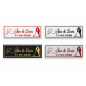 Personalised 3D Printed Wedding Wine Box Plaque 25 x 9 cm - Wooden World