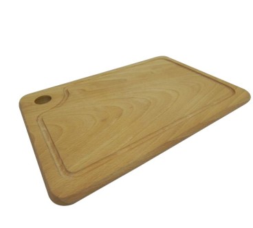 Beech Chopping Board with Groove & Hole | Wooden World