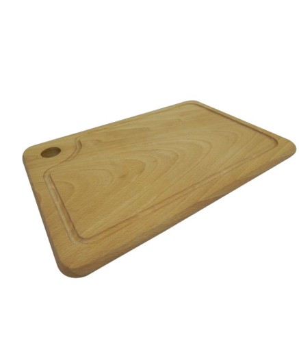 Beech Chopping Board with Groove & Hole | Wooden World