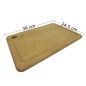 Wooden World - Oiled Beech Wood Chopping Board with Juice Groove and Hanging Hole - 39 x 24.5 x 1.5 cm Wooden World - Oiled Beech Wood Chopping Board with Juice Groove and Hanging Hole - 39 x 24.5 x 1.5 cm