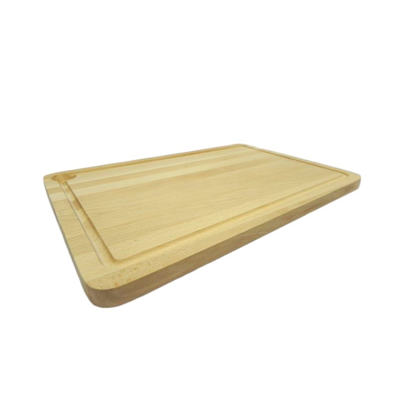 Wooden World - Large Beech Wood Chopping Board with Juice Groove 45 x 30 cm