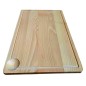Wooden World - Large Beech Wood Chopping Board with Juice Groove 45 x 30 cm