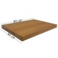 Wooden World - Beech Wood Chopping Block 40 x 30 x 4 cm - Thick Oiled Double-Sided Cutting Board with Side Grips