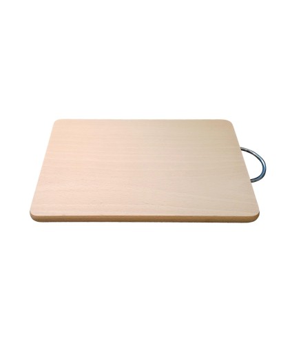 Beech Chopping Board with Metal Handle | Wooden World