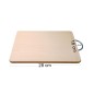 Wooden World - Beech Wood Chopping Board with Metal Handle 30 x 18 cm