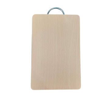 Beech Chopping Board with Metal Handle | Wooden World