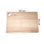 Wooden World - Large Oiled Beech Wood Chopping Board with Juice Groove and Hanging Hole 45 x 30 cm