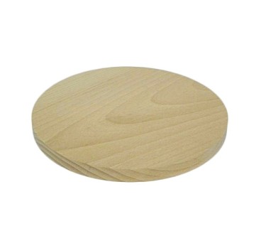 Wooden World - Set of 10 Unfinished Round Beech Wood Boards 20 cm / 8 Inch