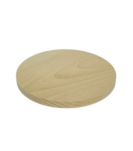 Wooden World - Set of 10 Unfinished Round Beech Wood Boards 20 cm / 8 Inch