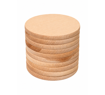 10 Unfinished Round Beech Boards 20cm / 8in | Wooden World