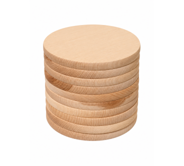 10 Unfinished Round Beech Boards 20cm / 8in | Wooden World