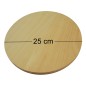 Wooden World - Set of 10 Oiled Beech Wood Round Chopping Boards 25 cm Double-Sided Pizza Serving Boards