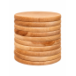 Wooden World - Set of 10 Oiled Beech Wood Round Chopping Boards 25 cm Double-Sided Pizza Serving Boards Wooden World - Set of 10 Oiled Beech Wood Round Chopping Boards 25 cm Double-Sided Pizza Serving Boards