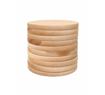 10 Unfinished Beech Round Boards 25 cm | Wooden World