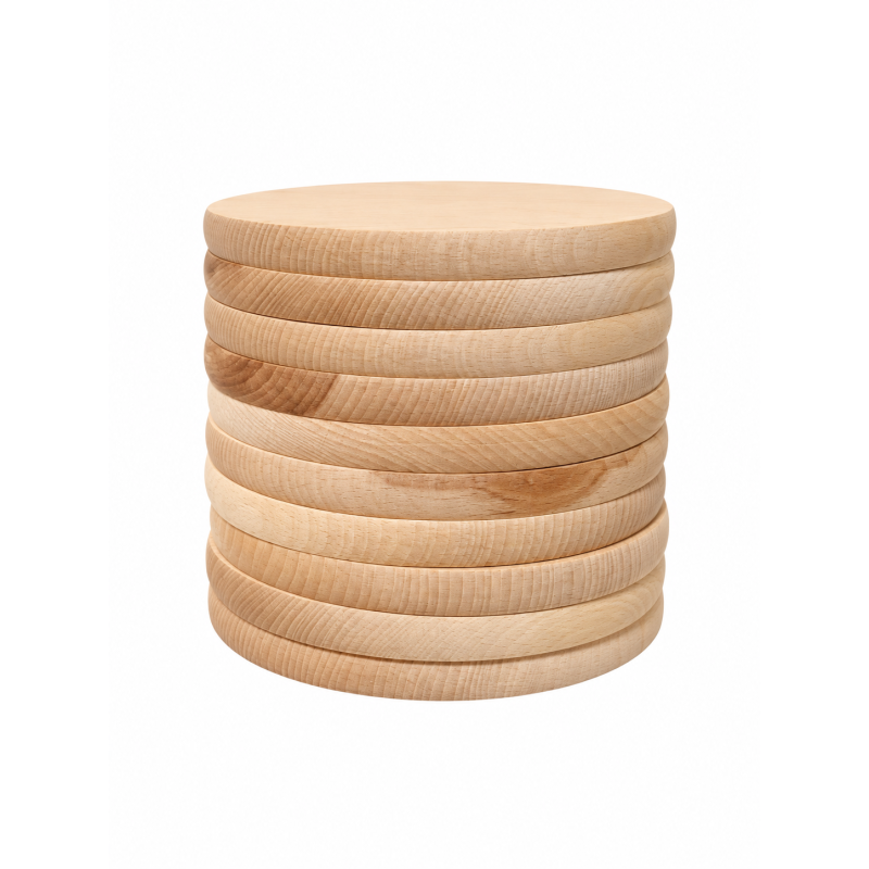 Wooden World - Set of 10 Unfinished Beech Wood Round Boards 25 cm, Double-Sided Chopping Serving & DIY Craft Boards Wooden World - Set of 10 Unfinished Beech Wood Round Boards 25 cm, Double-Sided Chopping Serving & DIY Craft Boards