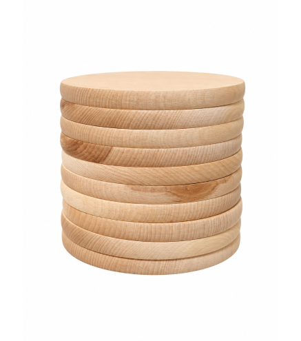 10 Unfinished Beech Round Boards 25 cm | Wooden World