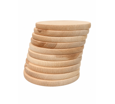 10 Unfinished Beech Round Boards 25 cm | Wooden World