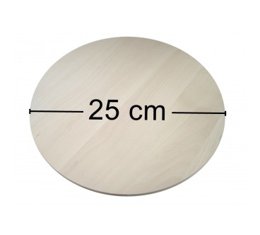 Wooden World - Set of 10 Unfinished Beech Wood Round Boards 25 cm, Double-Sided Chopping Serving & DIY Craft Boards
