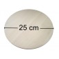 Wooden World - Set of 10 Unfinished Beech Wood Round Boards 25 cm, Double-Sided Chopping Serving & DIY Craft Boards