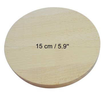 Wooden World Set of 10 Small Round Beech Wood Boards 15 cm – Unfinished Chopping, Serving & Craft Boards