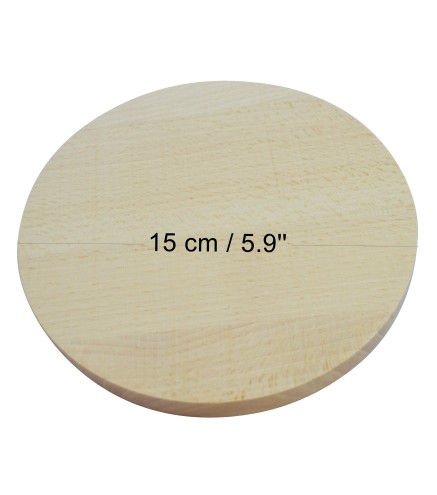 Wooden World Set of 10 Small Round Beech Wood Boards 15 cm – Unfinished Chopping, Serving & Craft Boards