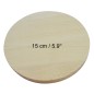Wooden World Set of 10 Small Round Beech Wood Boards 15 cm – Unfinished Chopping, Serving & Craft Boards