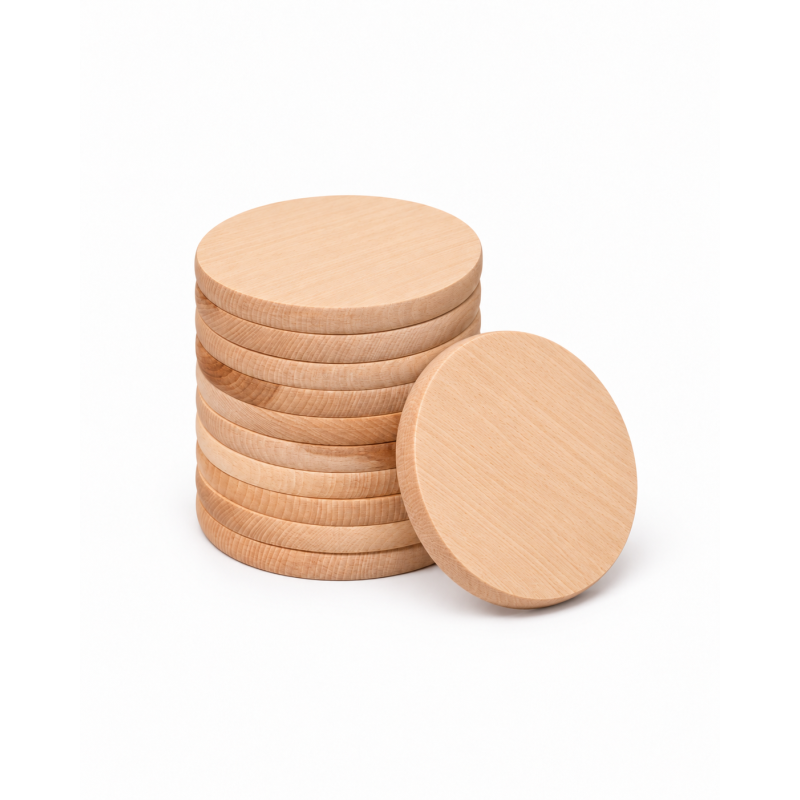 Wooden World Set of 10 Small Round Beech Wood Boards 15 cm – Unfinished Chopping, Serving & Craft Boards Wooden World Set of 10 Small Round Beech Wood Boards 15 cm – Unfinished Chopping, Serving & Craft Boards
