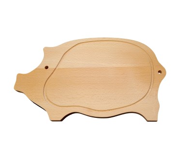 Large Pig-Shaped Beech Chopping Board | Wooden World