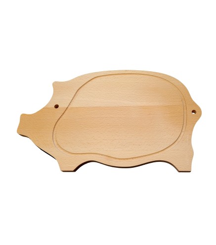 Large Pig-Shaped Beech Chopping Board | Wooden World