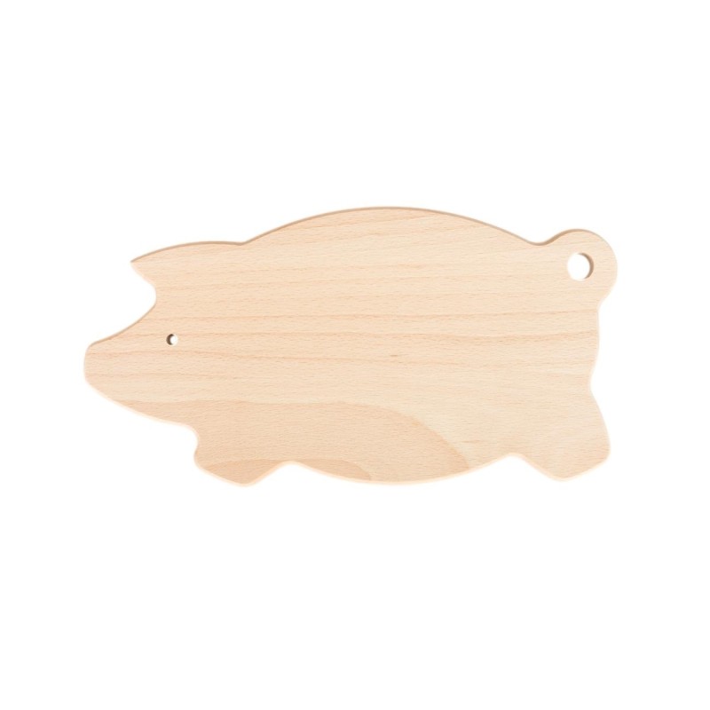 Wooden World Small Pig-Shaped Beech Chopping Board with Tail Hole 29 x 15 cm – Raw Wooden Cutting & Serving Board Wooden World Small Pig-Shaped Beech Chopping Board with Tail Hole 29 x 15 cm – Raw Wooden Cutting & Serving Board