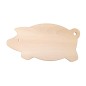 Wooden World Small Pig-Shaped Beech Chopping Board with Tail Hole 29 x 15 cm – Raw Wooden Cutting & Serving Board Wooden World Small Pig-Shaped Beech Chopping Board with Tail Hole 29 x 15 cm – Raw Wooden Cutting & Serving Board