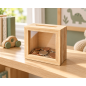 Wooden Money Box with Glass Front – Pine Piggy Bank with Removable Back – 10x10x4 cm Wooden Money Box with Glass Front – Pine Piggy Bank with Removable Back – 10x10x4 cm
