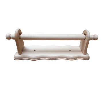 Raw Wooden Kitchen Roll & Toilet Paper Holder