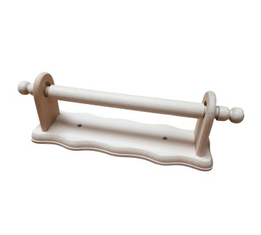 Raw Wooden Kitchen Roll & Toilet Paper Holder