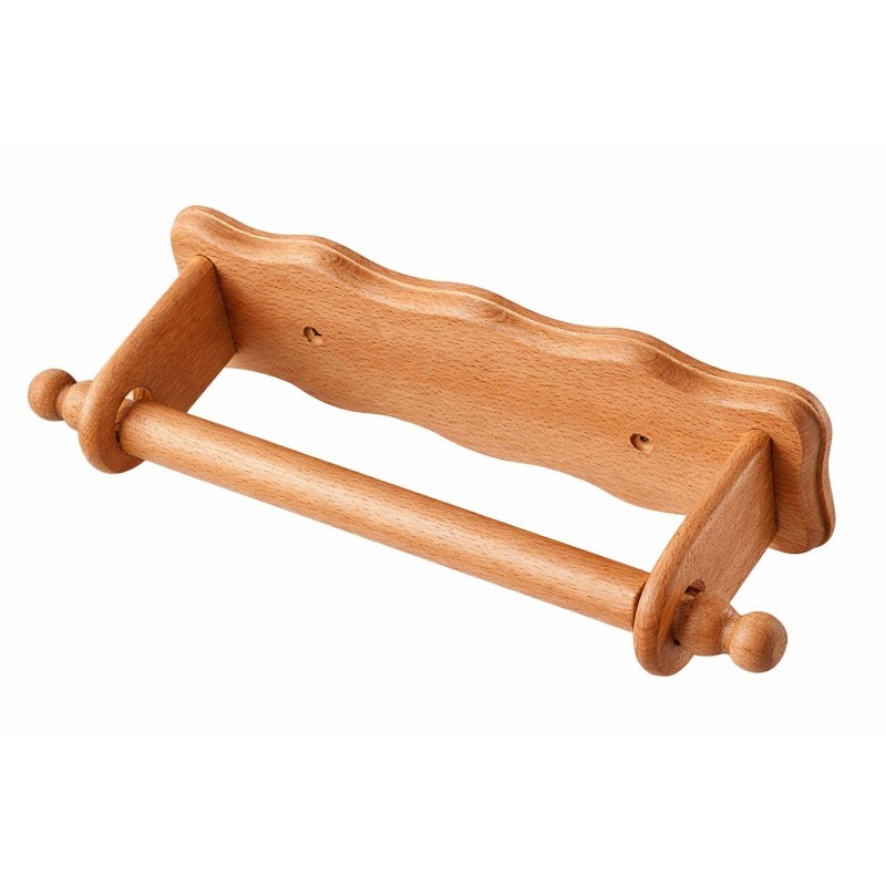 Oiled Beech Wood Kitchen Roll Holder Wall Mounted Paper Towel & Toilet Roll Holder Oiled Beech Wood Kitchen Roll Holder Wall Mounted Paper Towel & Toilet Roll Holder
