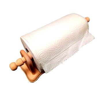 Oiled Beech Wood Kitchen Roll Holder | Wooden World
