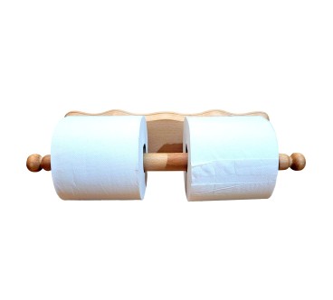 Oiled Beech Wood Kitchen Roll Holder | Wooden World