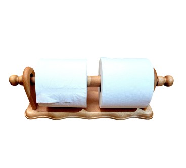 Oiled Beech Wood Kitchen Roll Holder | Wooden World