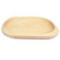 Wooden World - Large Rectangular Beech Wood Serving Plate for Snacks and Fruit 30 x 23.5 x 3 cm