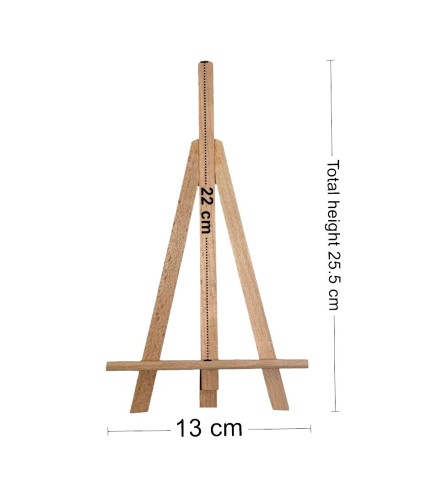 Wooden Easel 25.5 cm with Support Ledge – Compact Display Stand for Photos, Cards and Decorations