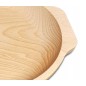 Wooden World Round Beech Wood Serving Plate – Recessed Raw Wood Snack Platter for Fruit, Appetisers and Table Serving